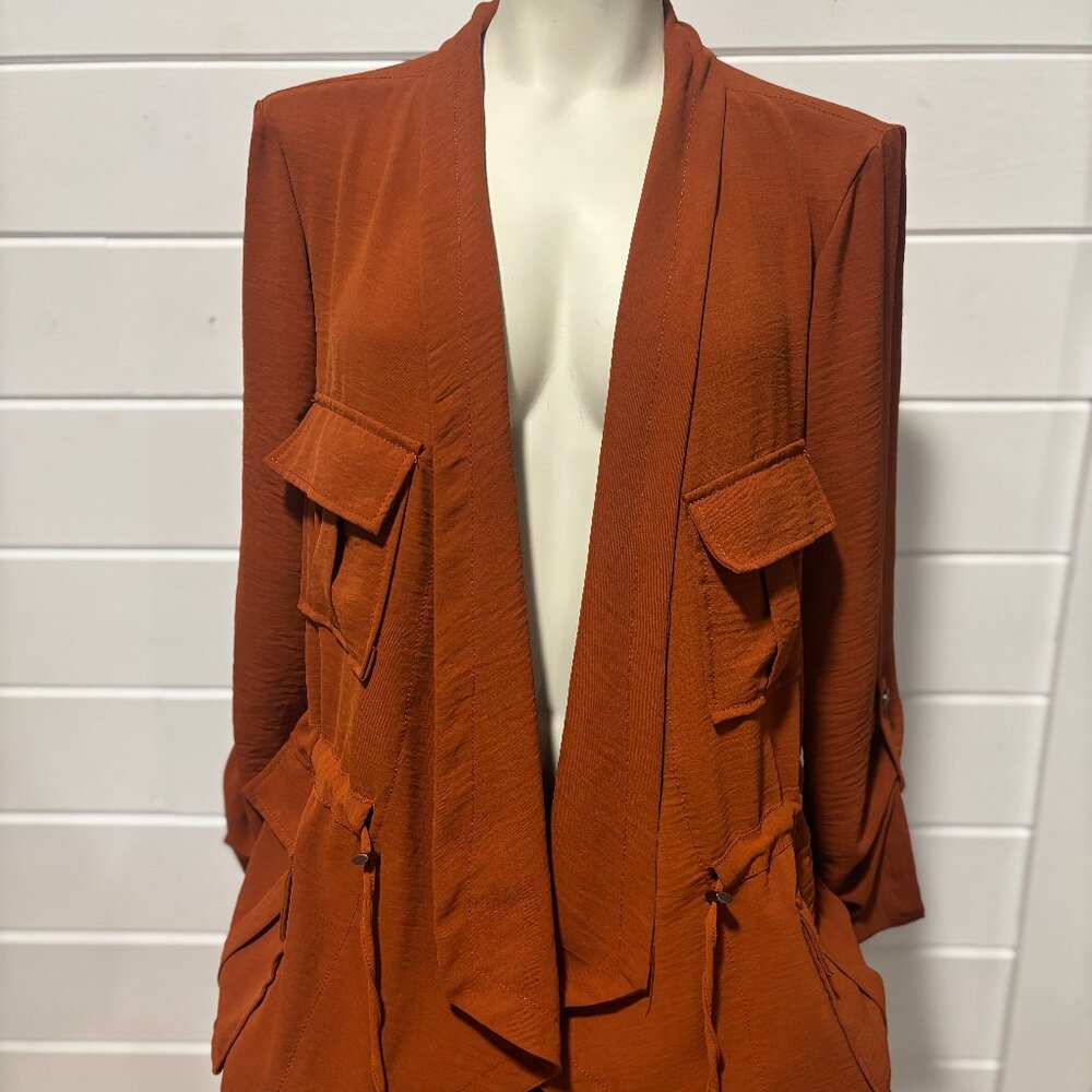 Meg & Margo brand open front blouse.
